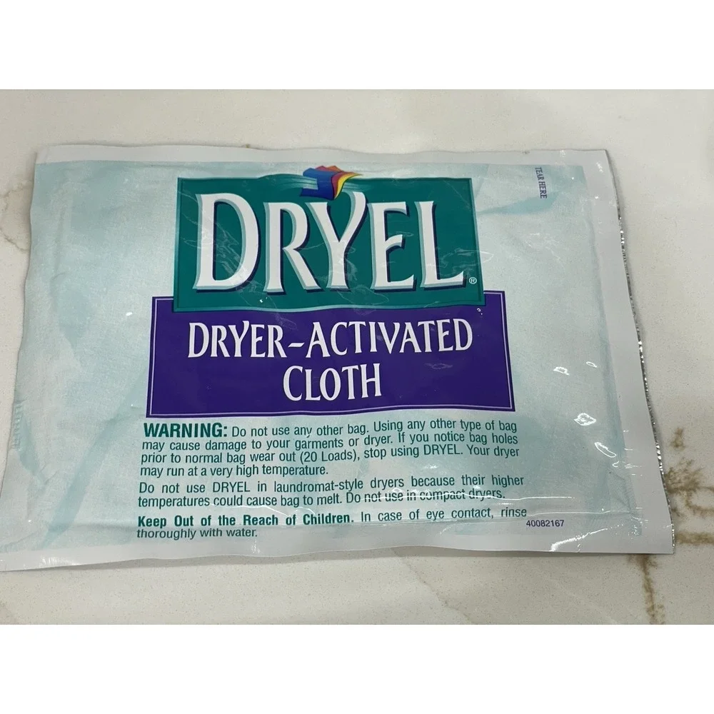 Dryel Dryer-Activiated Cloth‎ Original Scent Lot of 9 New Old Stock No Bag